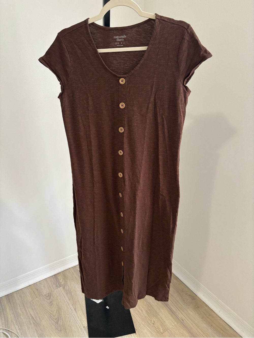 naturals d& co. Brown Button-Front Dress